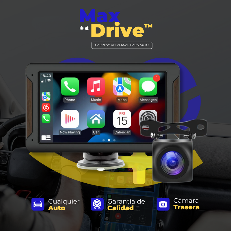MaxDrive™ – Stereo Universale con CarPlay/Android Auto